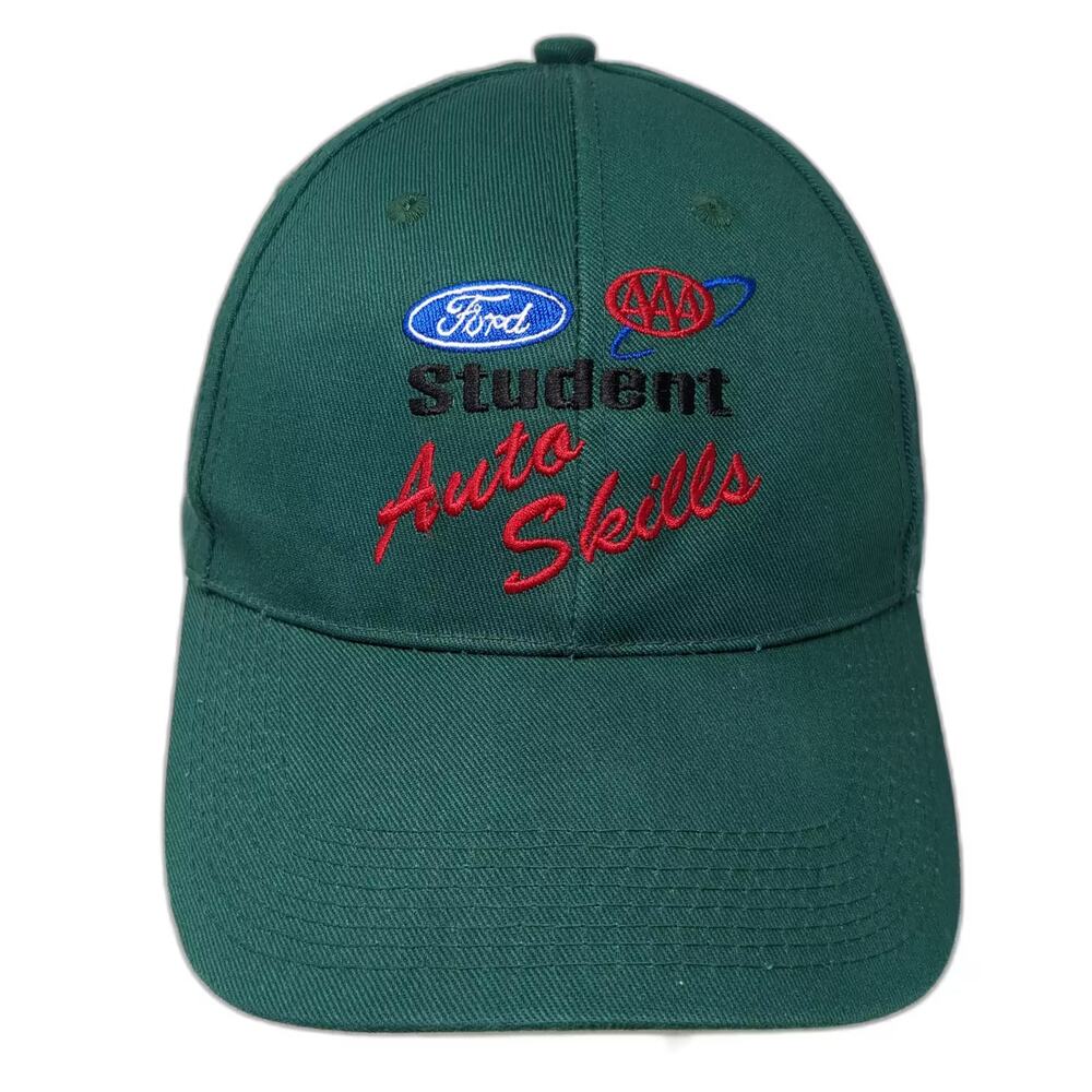 Head To Toe Baseball Cap Green Red OS Ford AAA Student Auto Skills Cotton Hat